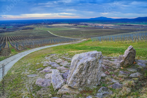Obraz Trones made of rocks near Tokaj