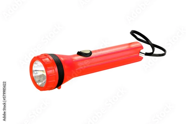 Obraz Red torch light on white background