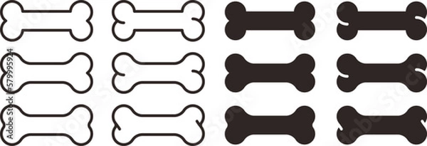 Obraz 犬用の骨 Dog Bone icon.Vector illustrations.