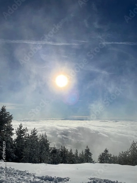 Obraz sunset in the mountains