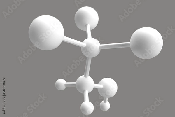 Fototapeta 3d model of molecule Ethanol