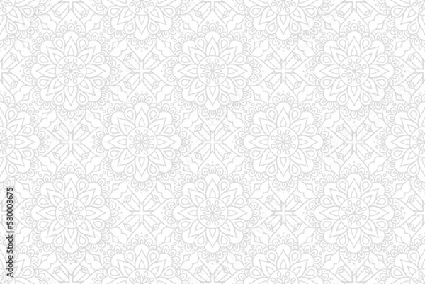 Obraz white lace seamless pattern