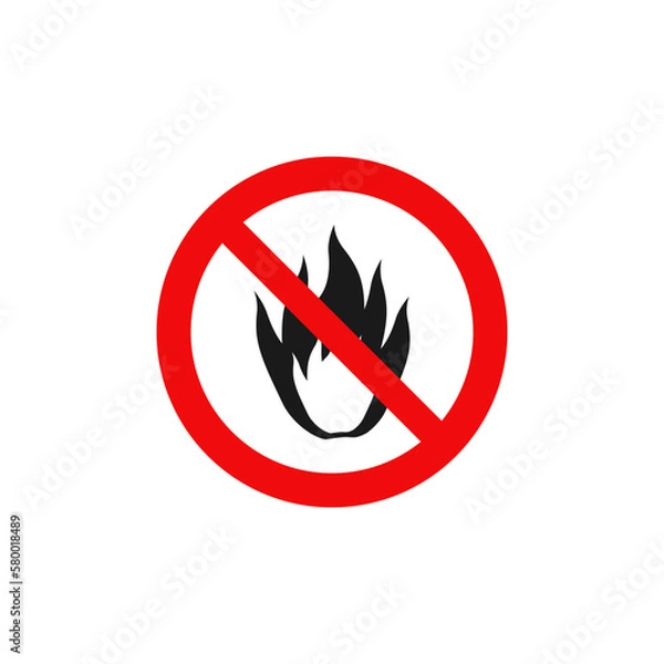 Fototapeta Prohibition icons. Vector illustration on a white background.