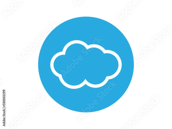 Fototapeta Cloud computing logo design vector