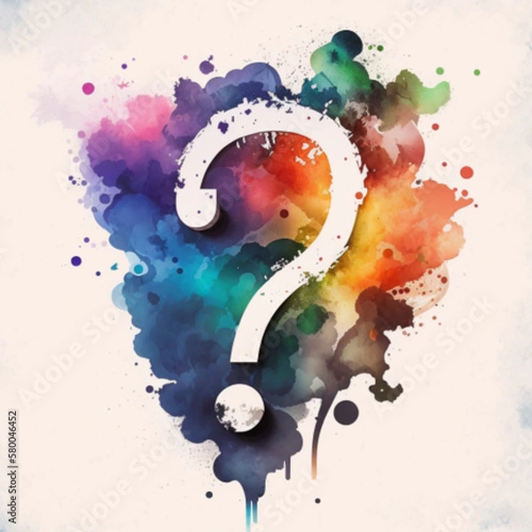 Fototapeta letters "?", generative AI