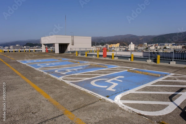 Obraz ショッピングセンターの屋外駐車場