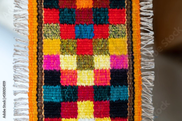Obraz Woven tapestry from natural wool threads