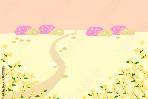 Obraz 봄학기 일러스트
