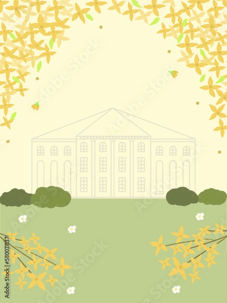 Obraz 봄학기 일러스트
