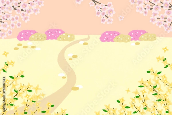 Obraz 봄학기 일러스트
