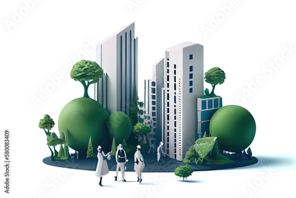 Fototapeta Eco responsable city