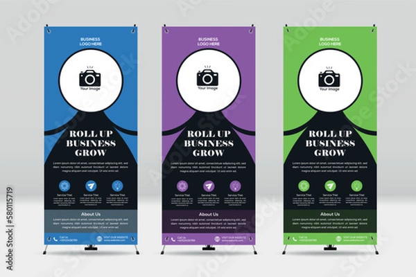 Fototapeta Professional Roll-up banner Design Template