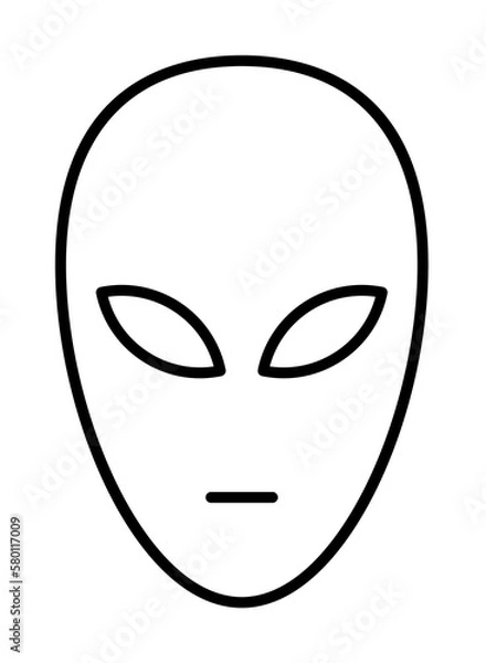 Fototapeta alien icon. Element of scientifics study icon for mobile concept and web apps. Thin line alien icon can be used for web and mobile on white background