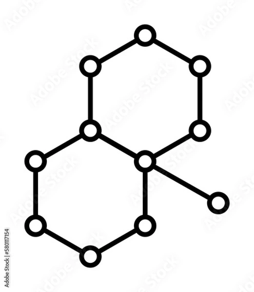 Fototapeta molecule icon. Element of scientifics study icon for mobile concept and web apps. Thin line molecule icon can be used for web and mobile on white background
