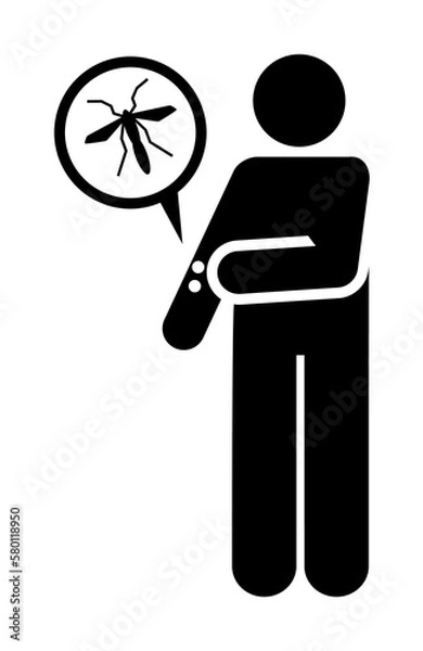 Fototapeta Feel, zika, doctor, body icon. Element of aedes mosquito and dengue icon. Premium quality graphic design icon. Signs and symbols collection icon for websites, web design on white background