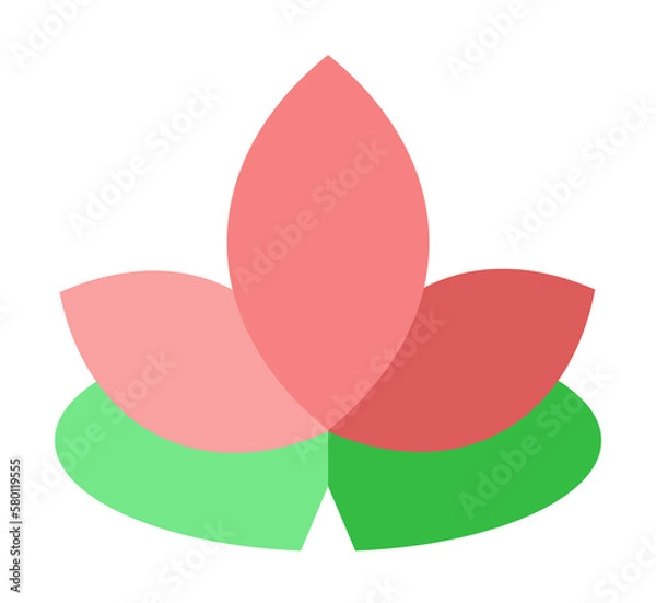Obraz Lotus alternative medicine icon. Simple color elements of alternative medicine icons for ui and ux, website or mobile application on white background