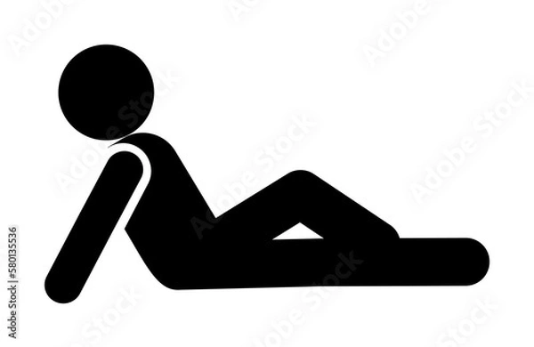 Obraz Man, floor, side view icon. Element of man squatting icon. Premium quality graphic design icon. Signs and symbols collection icon for websites, web design, mobile app on white background