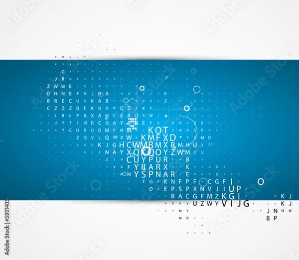 Fototapeta abstract character digital computer technology business backgrou
