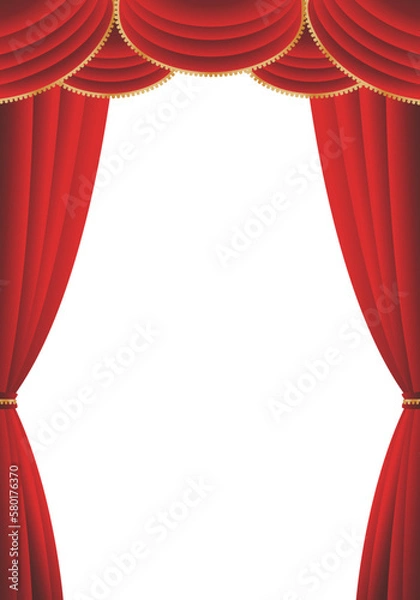 Obraz Stage Curtain Frame Background (Vertical)