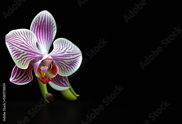 Obraz Orchid on a black background