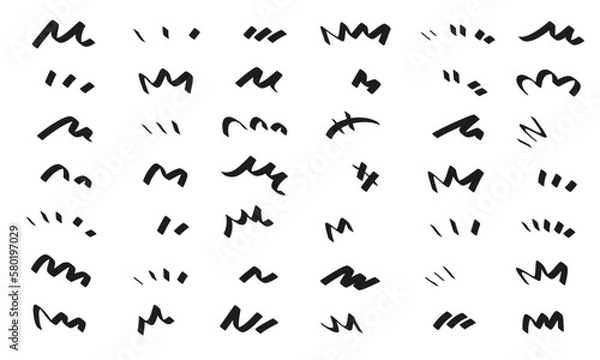 Obraz 中太のマーカーで描かれた42種類の気付きのアイコンセット