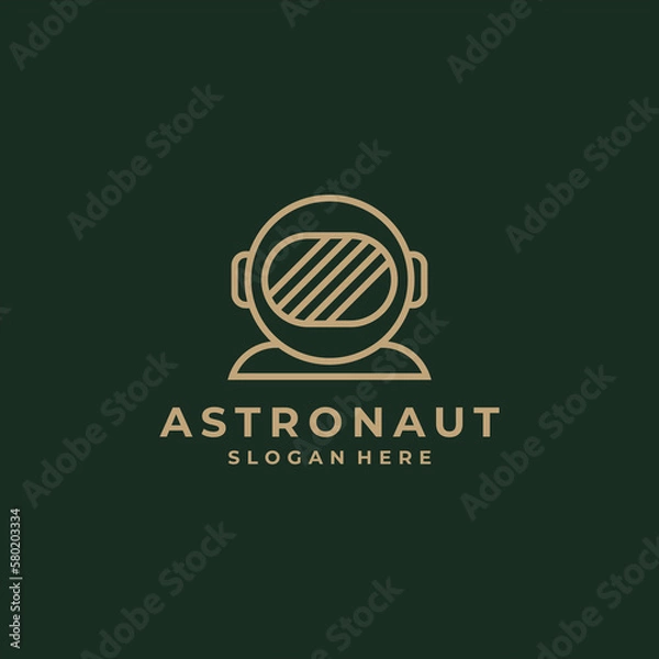 Obraz astronaut logo design luxury