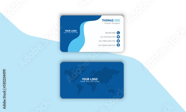Fototapeta New modern businesss card luxury design  vector templates definitely printable.