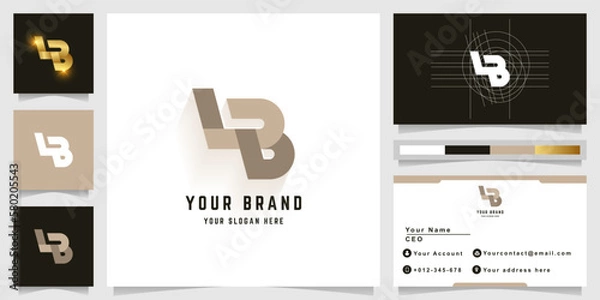 Obraz Letter LB or bB monogram logo