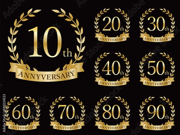 Fototapeta アニバーサリーのアイコンセット