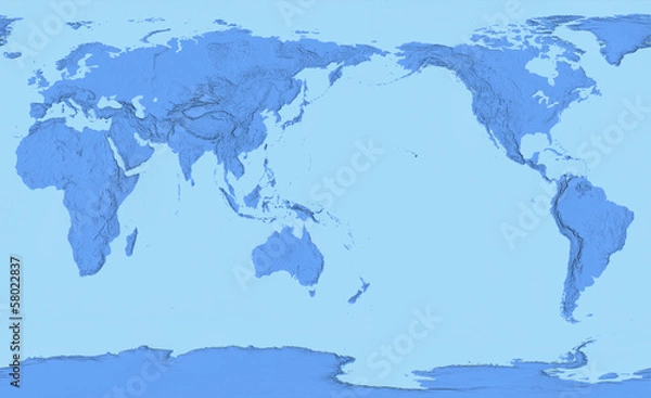 Fototapeta 立体の世界地図
