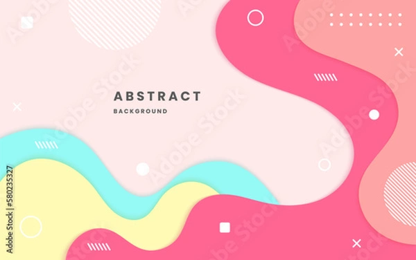 Fototapeta Abstract colorful modern elegant design background. Modern colorful pastel gradient abstract geometric shape. Memphis style background. Illustration vector 10 eps.