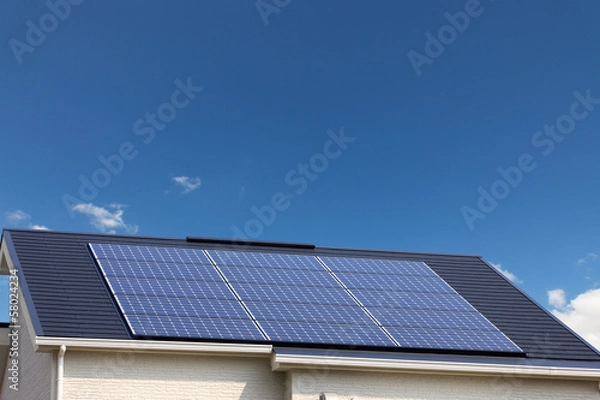 Fototapeta 太陽光発電と青空