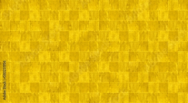 Fototapeta 重ねた金箔に時代感がある、屏風絵の背景