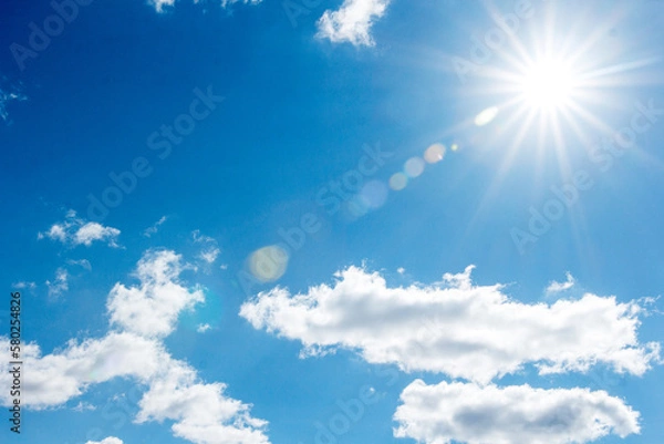 Obraz sky, blue sky and sun