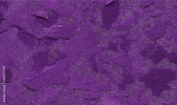 Fototapeta  a close up of a purple wall with a pattern of leaves and dots on the surface of the surface of the wall and the surface of the wall.  generative ai