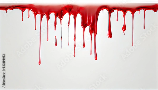 Obraz red paint drip