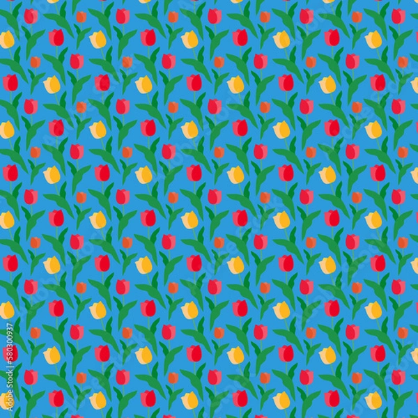 Obraz チューリップの背景イラスト