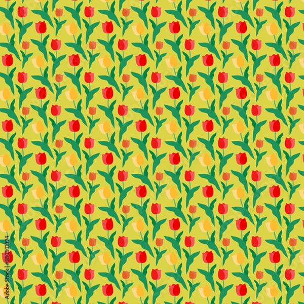 Obraz チューリップの背景イラスト