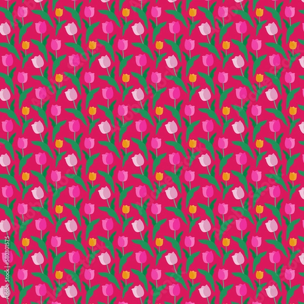 Obraz チューリップの背景イラスト