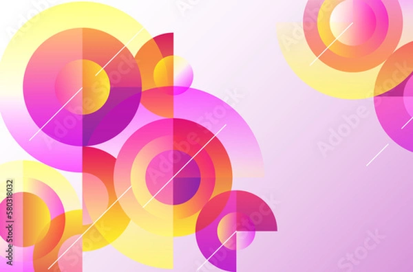 Fototapeta Abstract gradient background, circular geometric shapes.