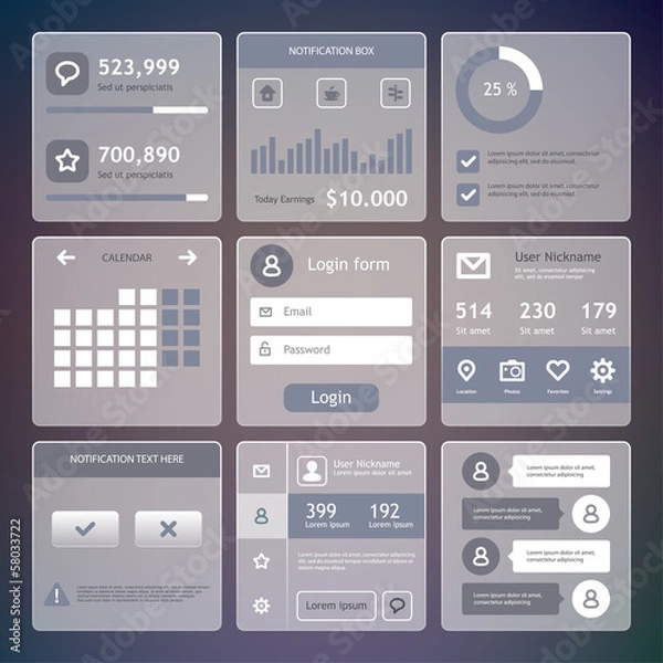 Fototapeta Web Design elements