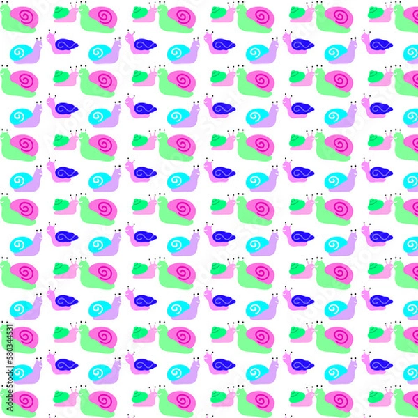 Fototapeta Colourful snail pattern