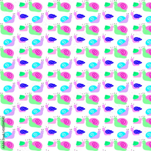 Fototapeta Colourful snail pattern