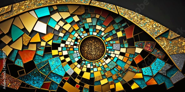 Fototapeta Abstract Mosaic, Generative AI