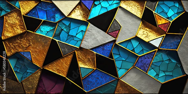 Fototapeta Colorful Mosaic Pattern, Generative AI