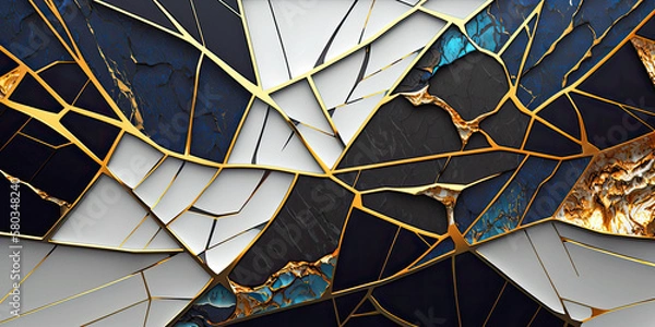 Fototapeta Marble Mosaic Pattern, Generative AI