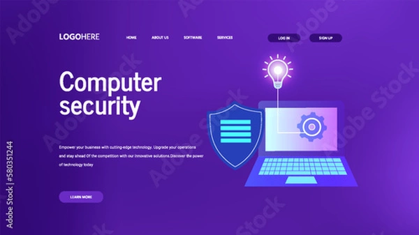 Fototapeta Data protection concept. protecting data and confidentiality, Credit card check and software access data as confidential,
 Flat isometric illustration isolated, Landing page.
