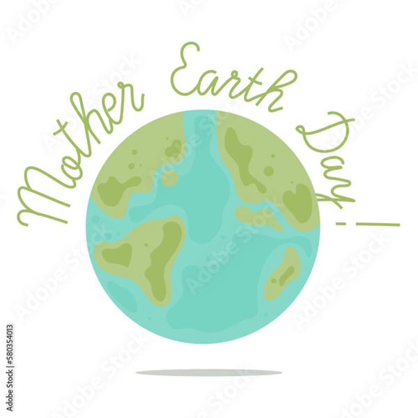 Fototapeta Happy Earth Day Banner. Illustration of a happy earth day banner, for environment safety celebration.