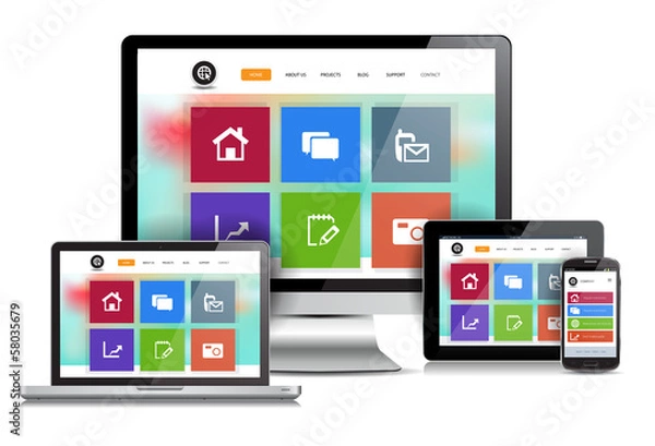Fototapeta Responsive Design Website