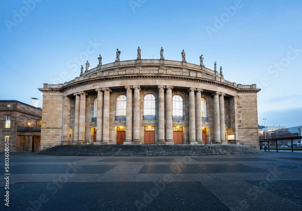 Fototapeta Stuttgart Opera House (Staatstheater) Facade - Stuttgart, Germany